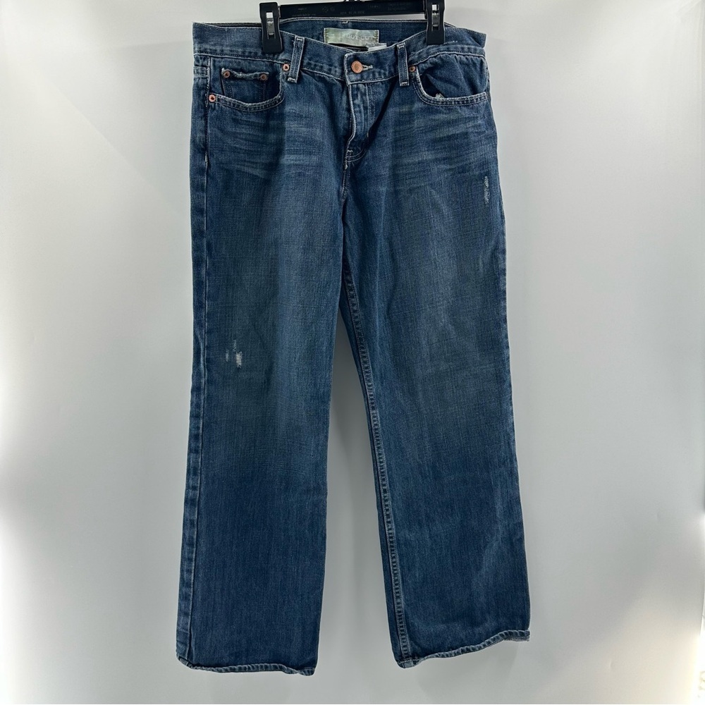 Old Navy Vintage Boy Cut Jeans – Size 10 Short, Medium/Dark Wash, 100% Cotton - Picture 2 of 9